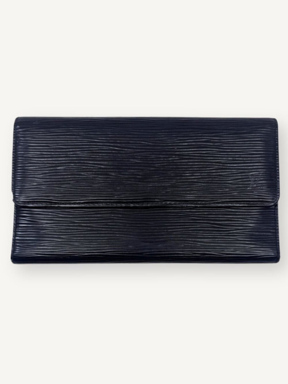 Louis Vuitton Portefeuille Sarah long wallet in navy Epi leather